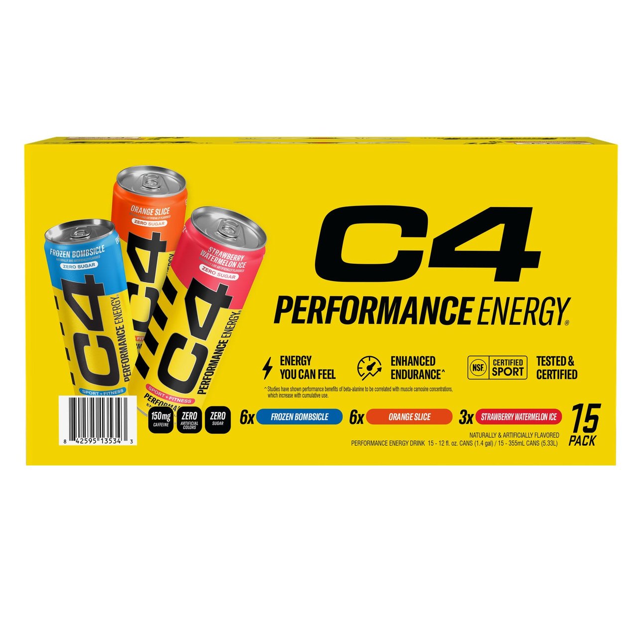 C4 Performance Energy Variety Pack, 15 Count, 12 Ounce Cans