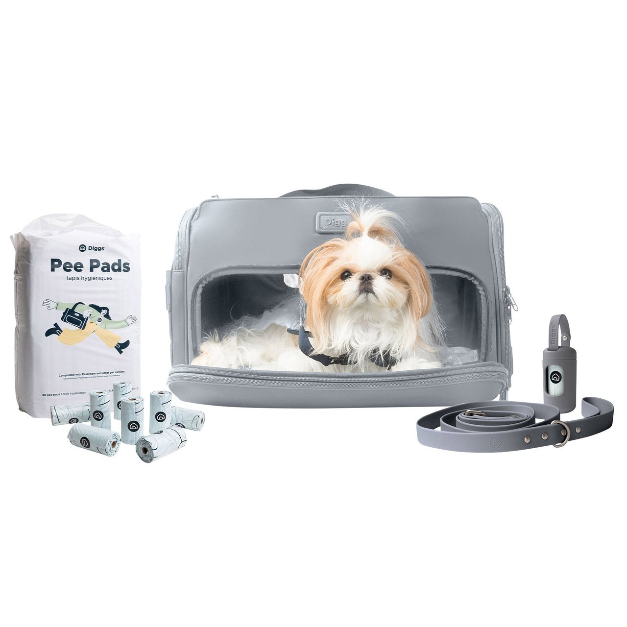 Diggs Revol Large Light Gray Dog Crate Collapsible - Image 1