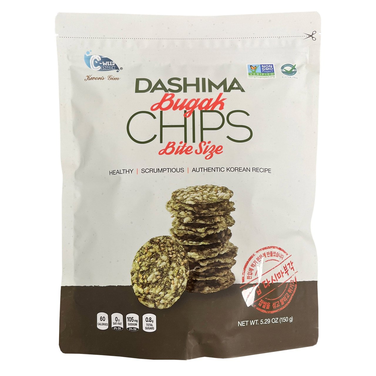 Dashima Bugak Chips Bite Size, 5.29 oz - Image 1