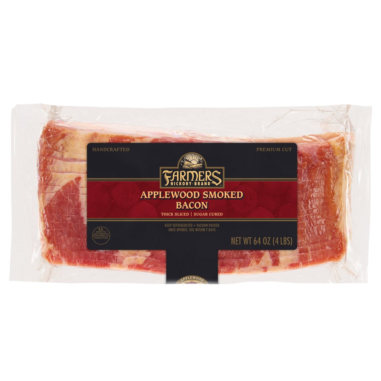 Farmers Applewood Smoked Bacon 2 Pack, 2 Pounds Each - Image 1