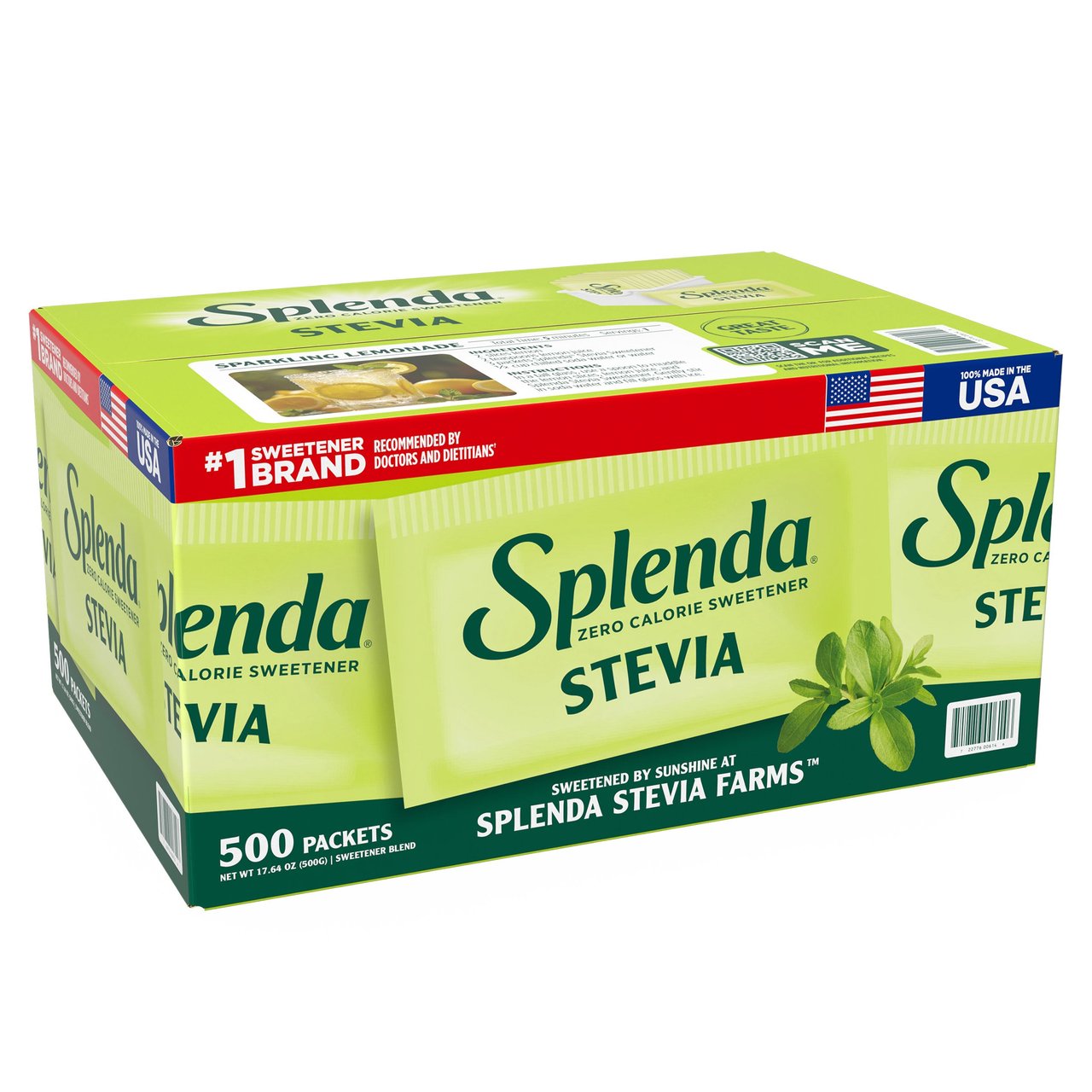 Splenda Stevia Sweetener Packets, 500 Count Box - Image 1