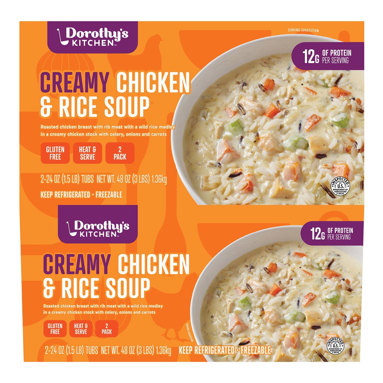 Sadie's Kitchen Creamy Chicken & Wild Rice Soup 2/24oz - Image 1