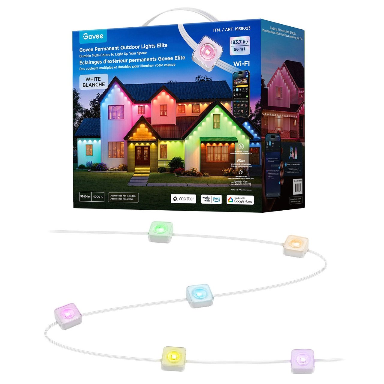 Govee 180 ft Permanent Outdoor Lights Elite - Image 1