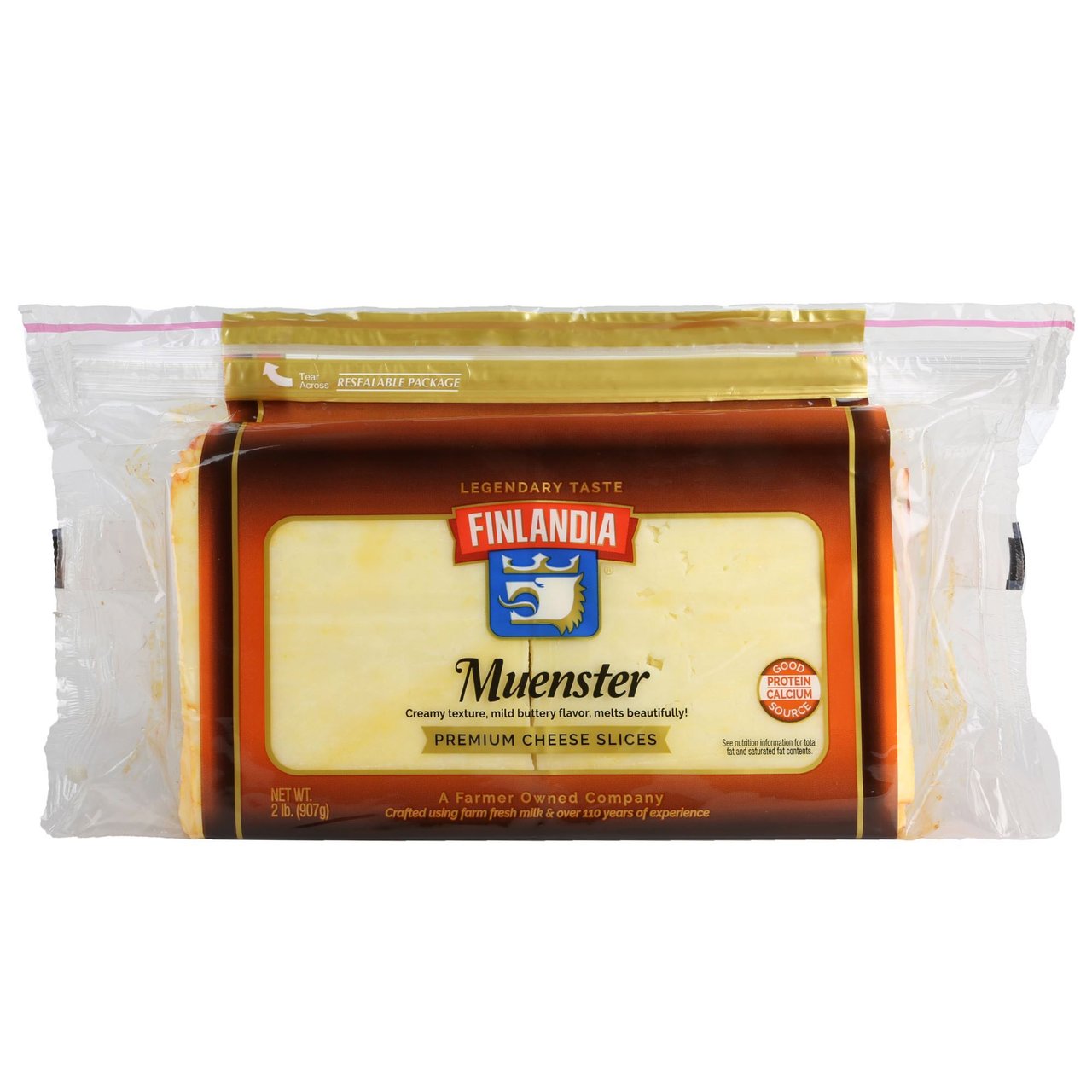 Finlandia Sliced Muenster, 32 oz (2 lbs) - Image 1
