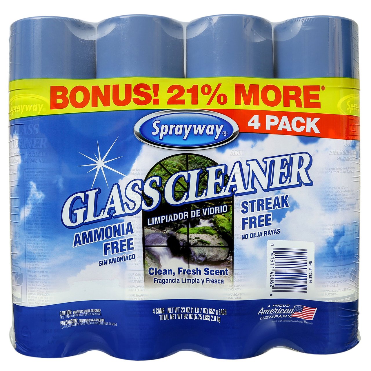 Sprayway Glass Cleaner, 23 fl oz, 4 ct - Image 1