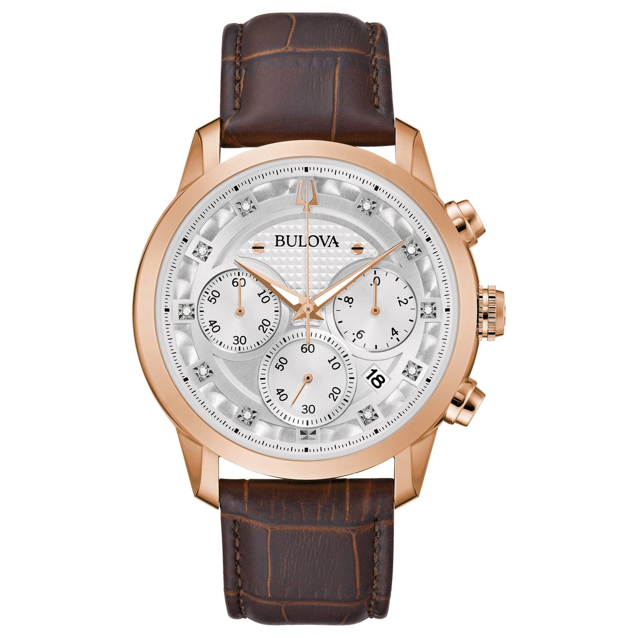 Bulova Classic Diamond Chronograph Men's Watch - Image 1