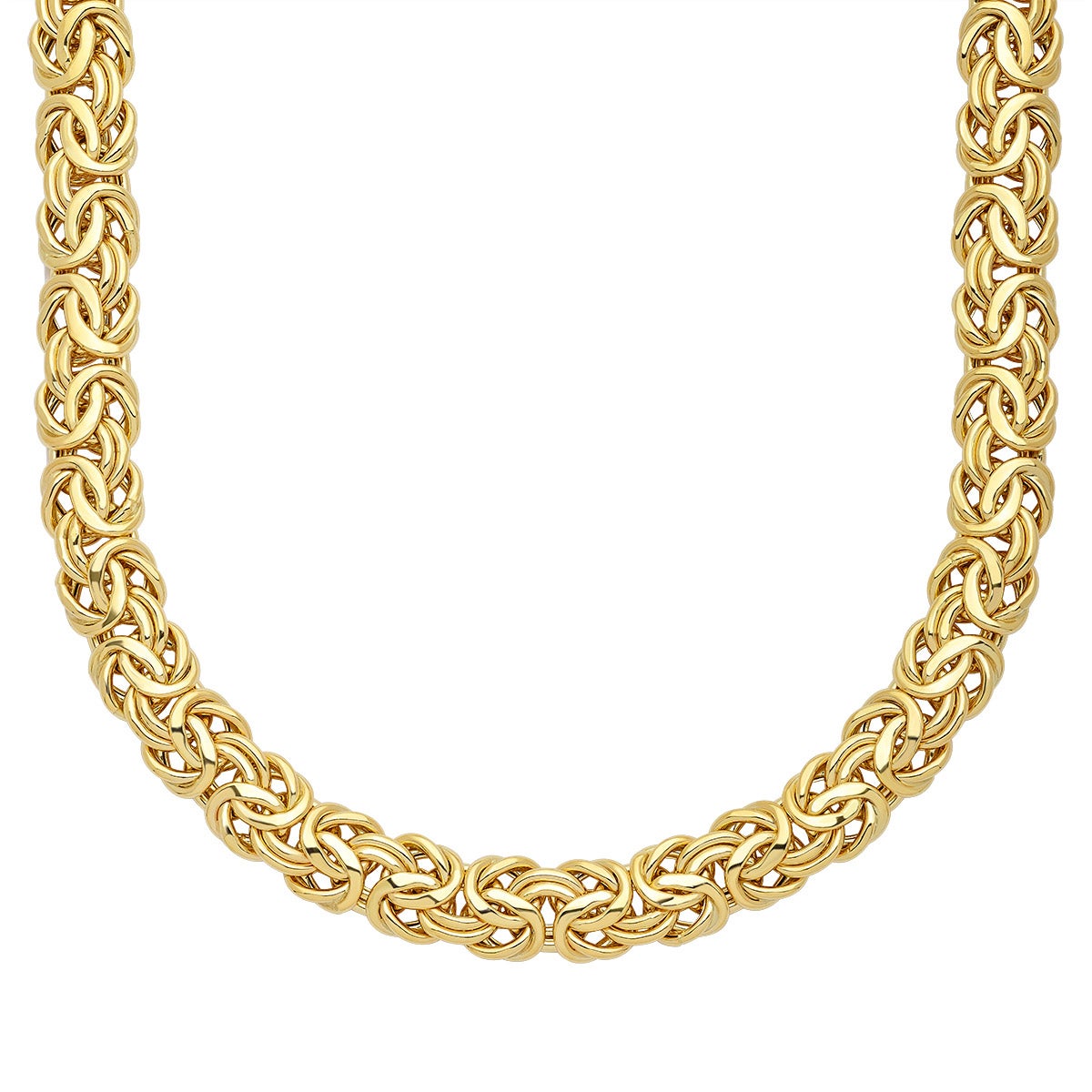 14KT Yellow Gold Byzantine Necklace 18" Made in Italy - Image 1