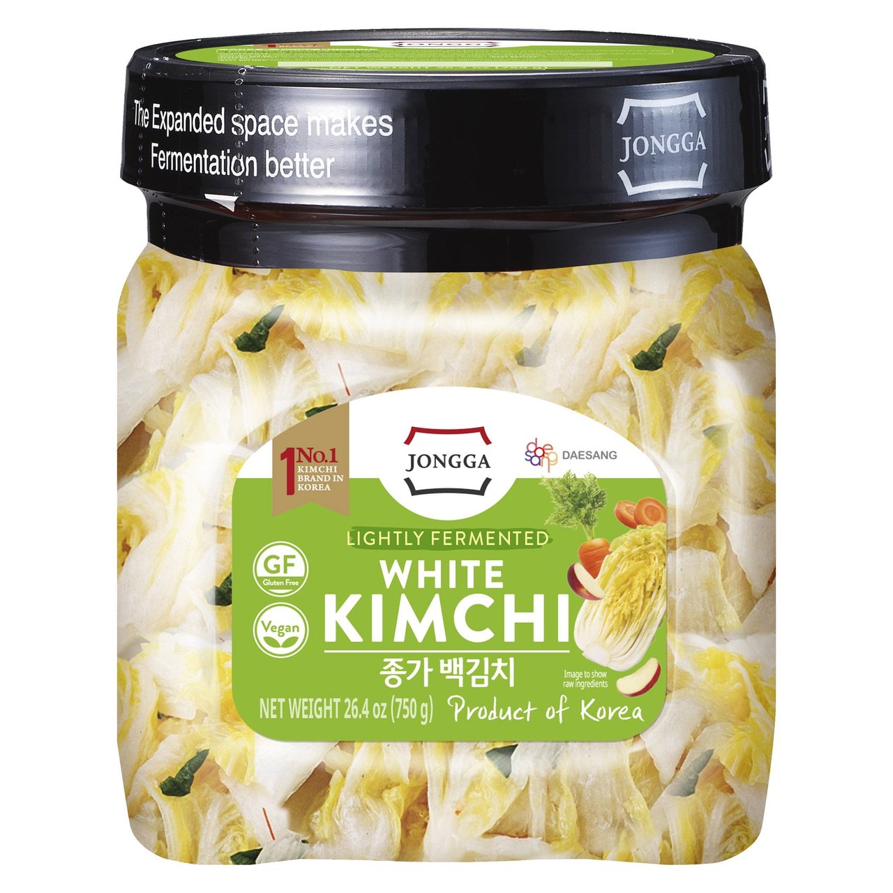 Jongga White Kimchi 26.4 oz - Image 1