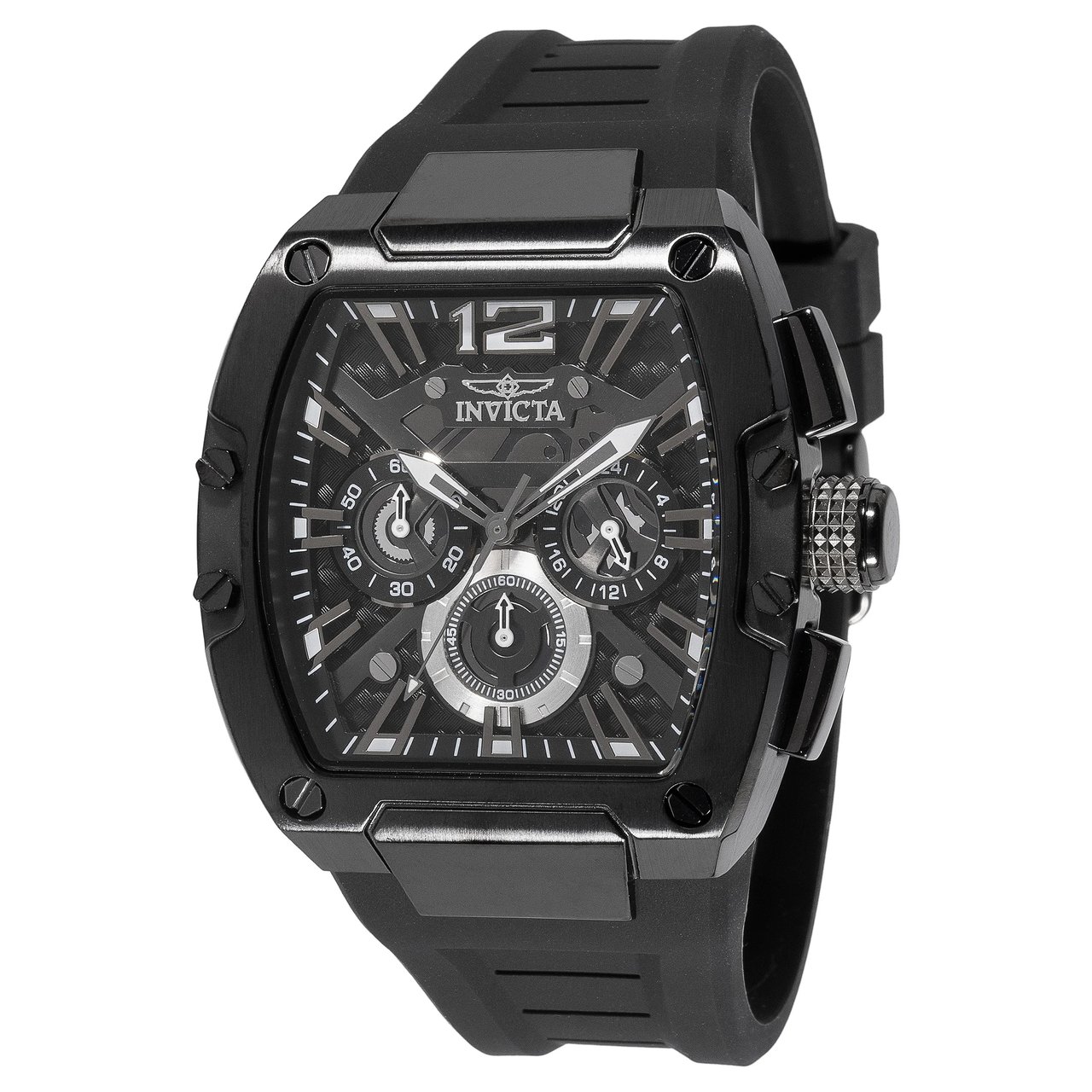 Invicta Racing Black Stainless Steel Case Quartz Men's Watch, 43mm - Image 1