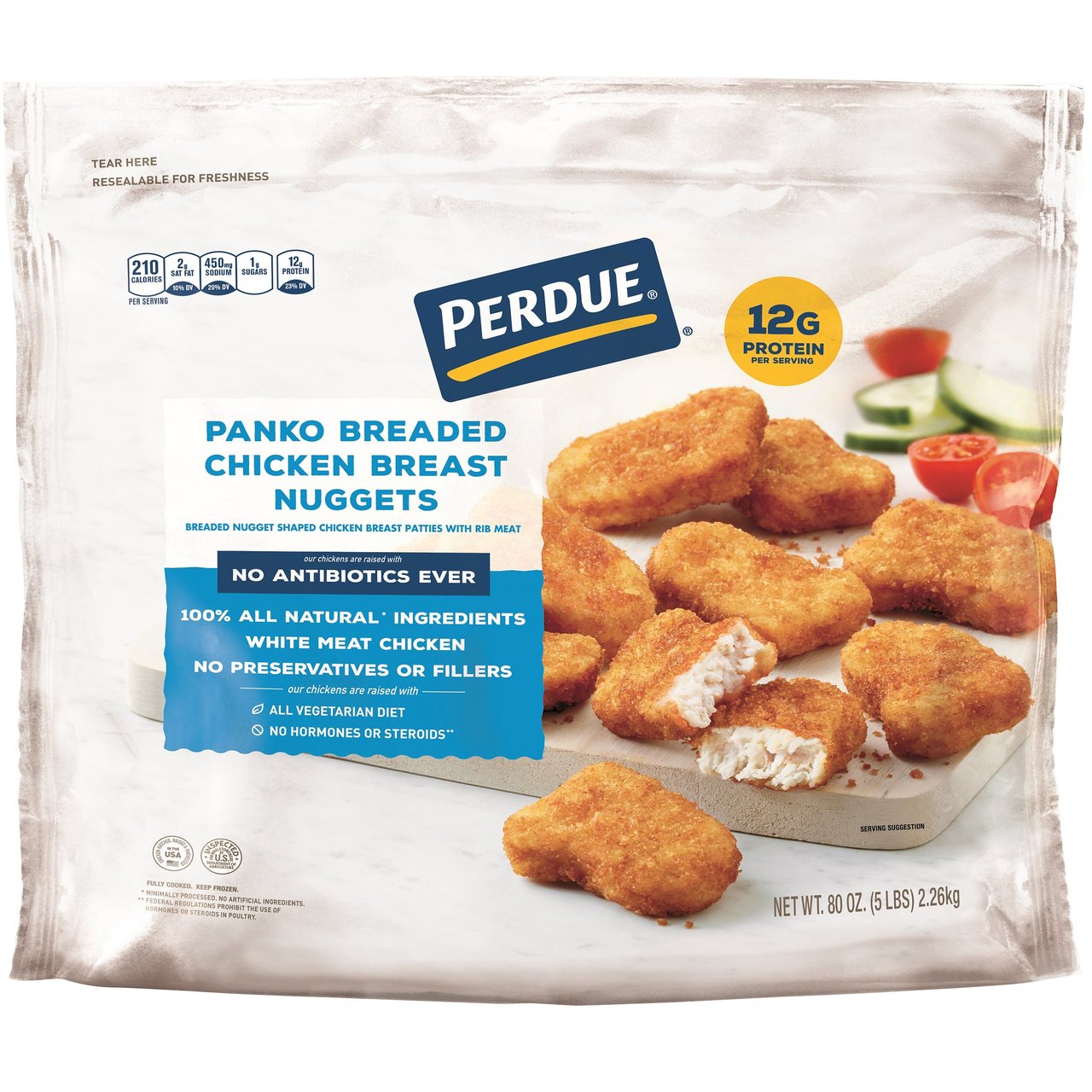 Perdue Panko Breaded Chicken Nuggets 5 Pound Bag - Image 1
