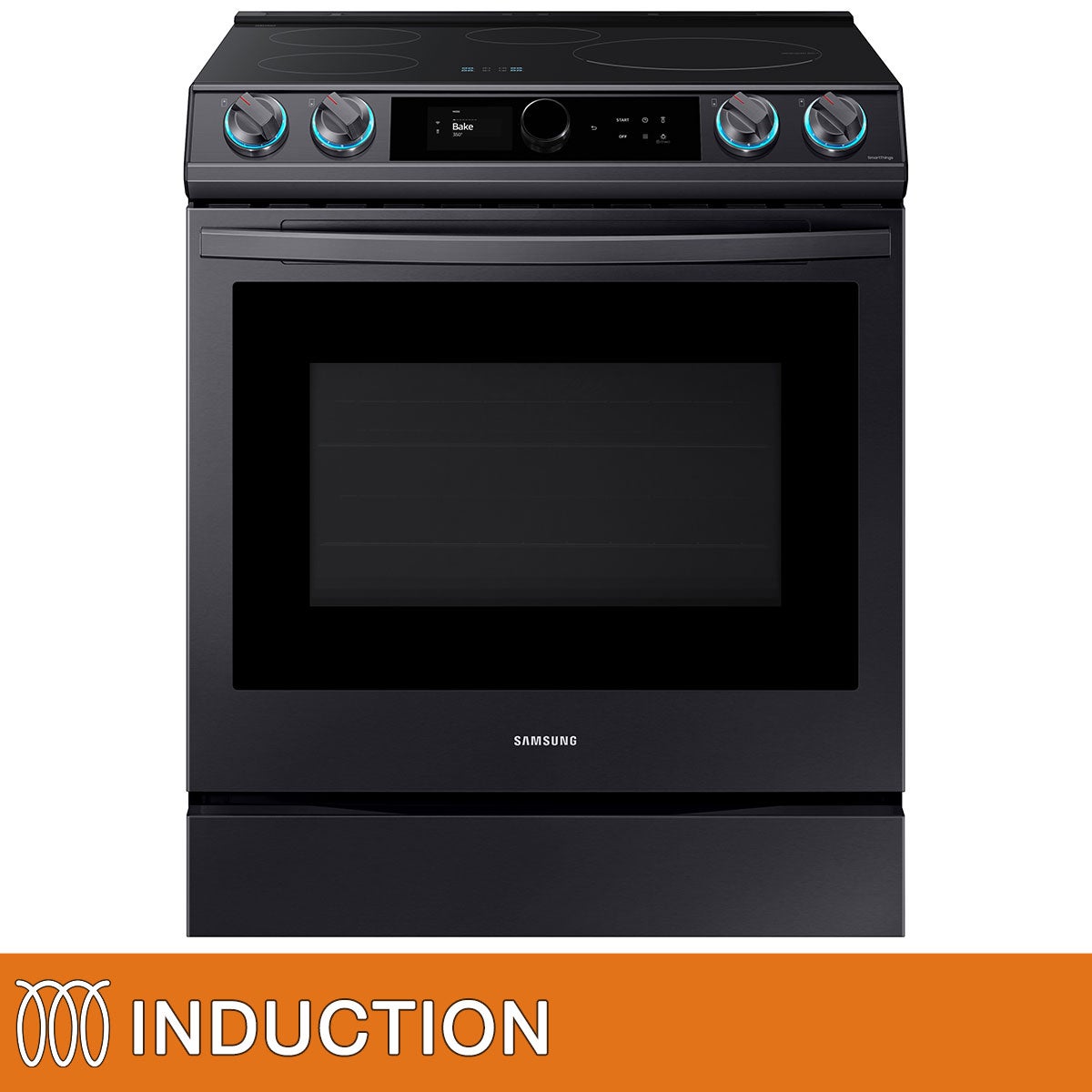 Samsung NE63T8911SG 6.3 cu. ft. Smart Slide-In Induction Range in Black Stainless Steel