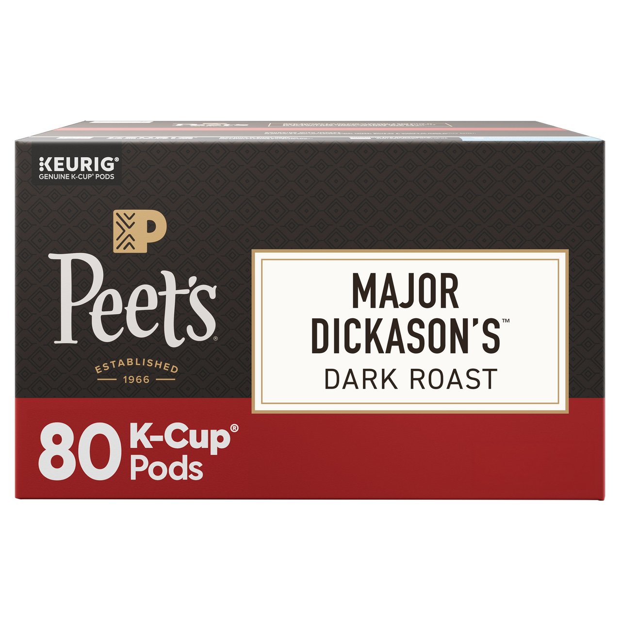 PEET'S MAJOR DICKASONS DARK ROAST 80 CT K-CUP PODS - Image 1