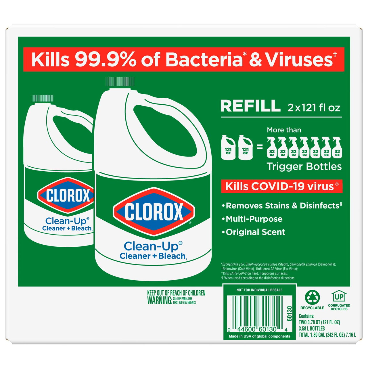 Clorox Clean-Up Refills, 2-Pack, 121 oz - Image 1