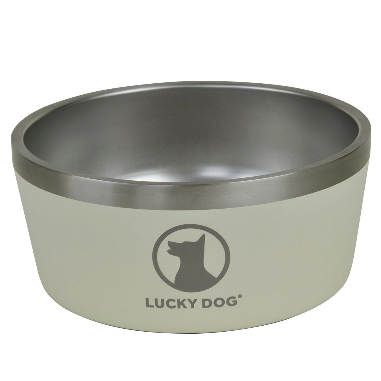 Lucky Dog Stainless Steel Pet Bowls, 64 oz - Image 1