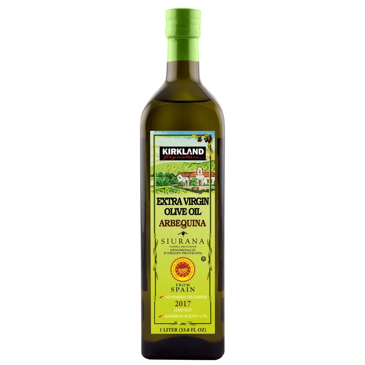 Kirkland Signature Spanish Arbequina EVOO 1 L - Image 1