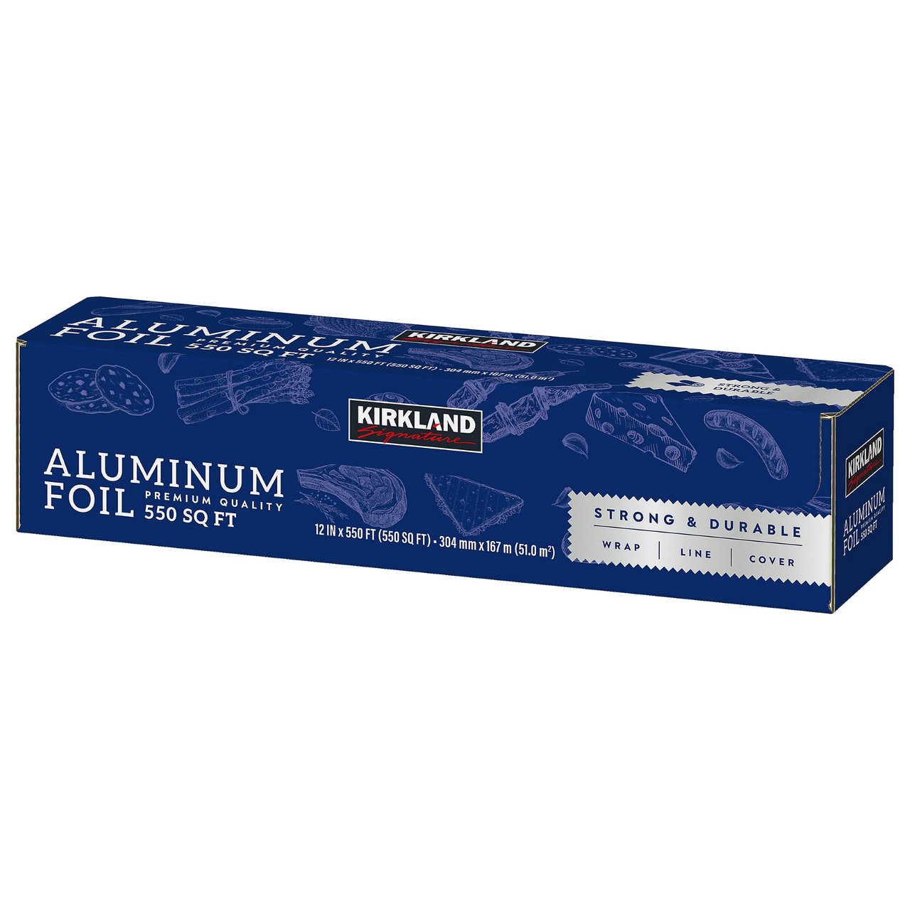 KIRKLAND SIGNATURE ALUMINUM FOIL 550 SQ FT ROLL - Image 1