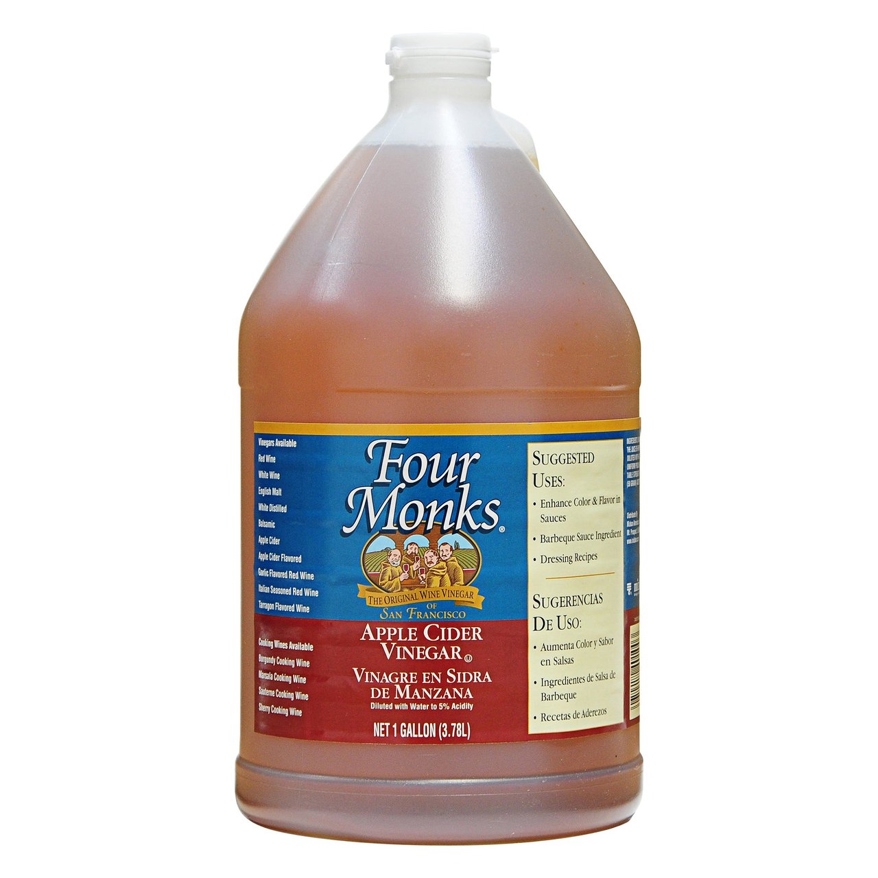 Four Monks Apple Cider Vinegar, 1 Gallon
