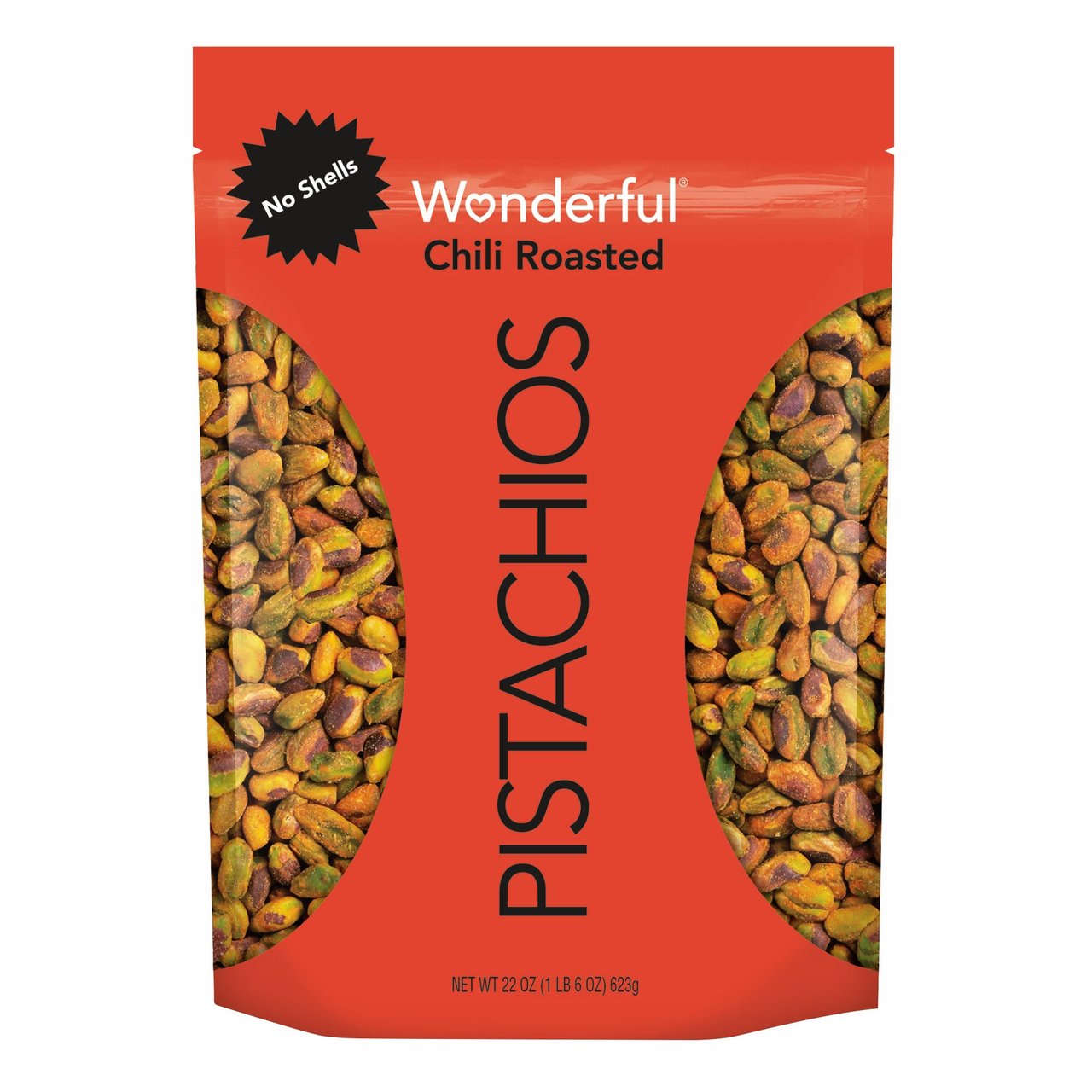 Wonderful Pistachios Chili Roasted No Shells, 22 Ounce Bag - Image 1