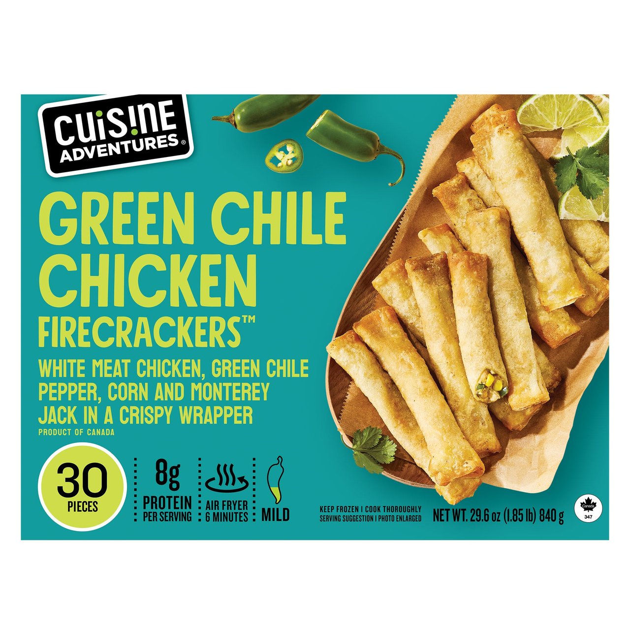 Cuisine Adventures Green Chile Chicken Firecrackers 30 Count Box - Image 1