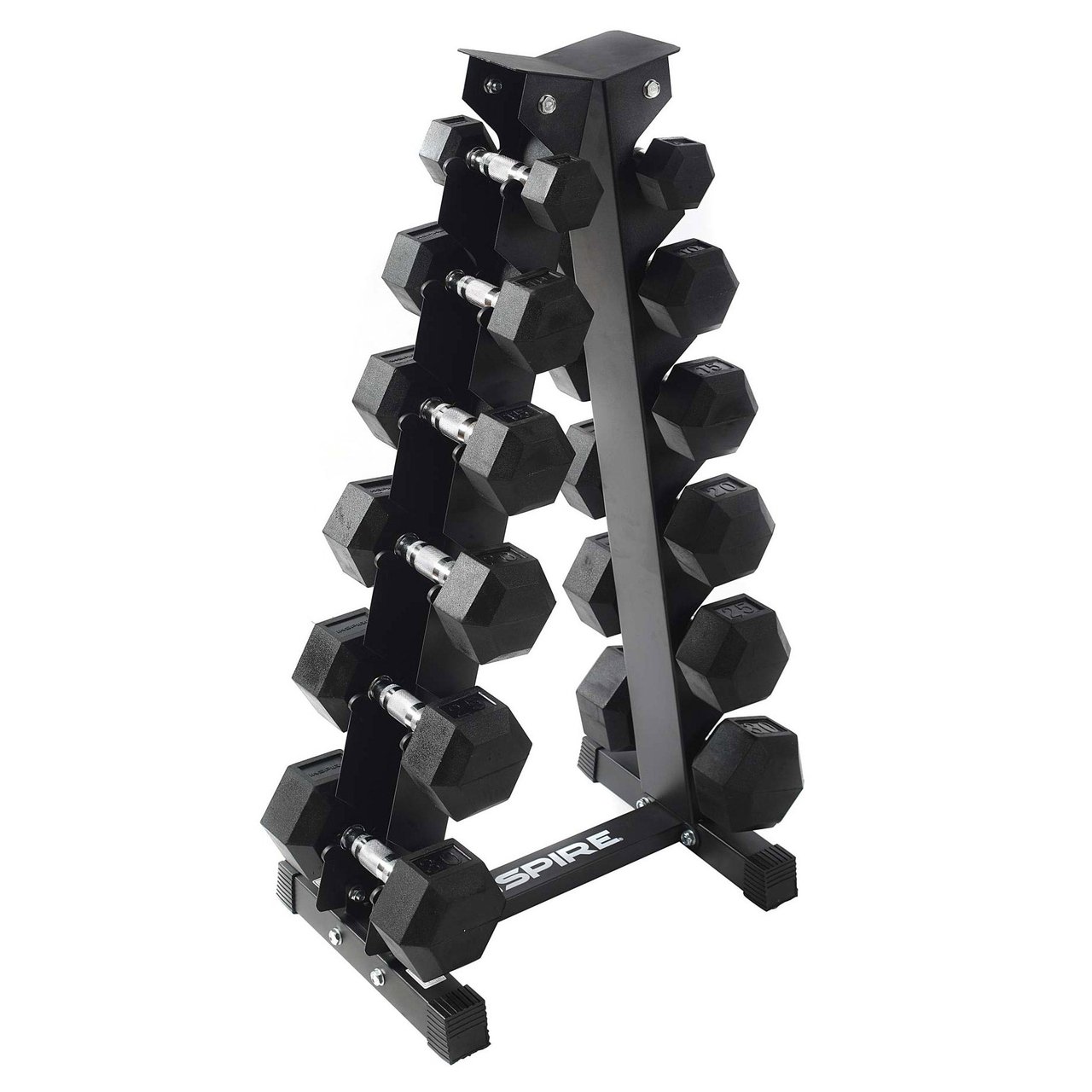 Inspire Fitness Rubber Hex 210lb Dumbbell Set - Image 1