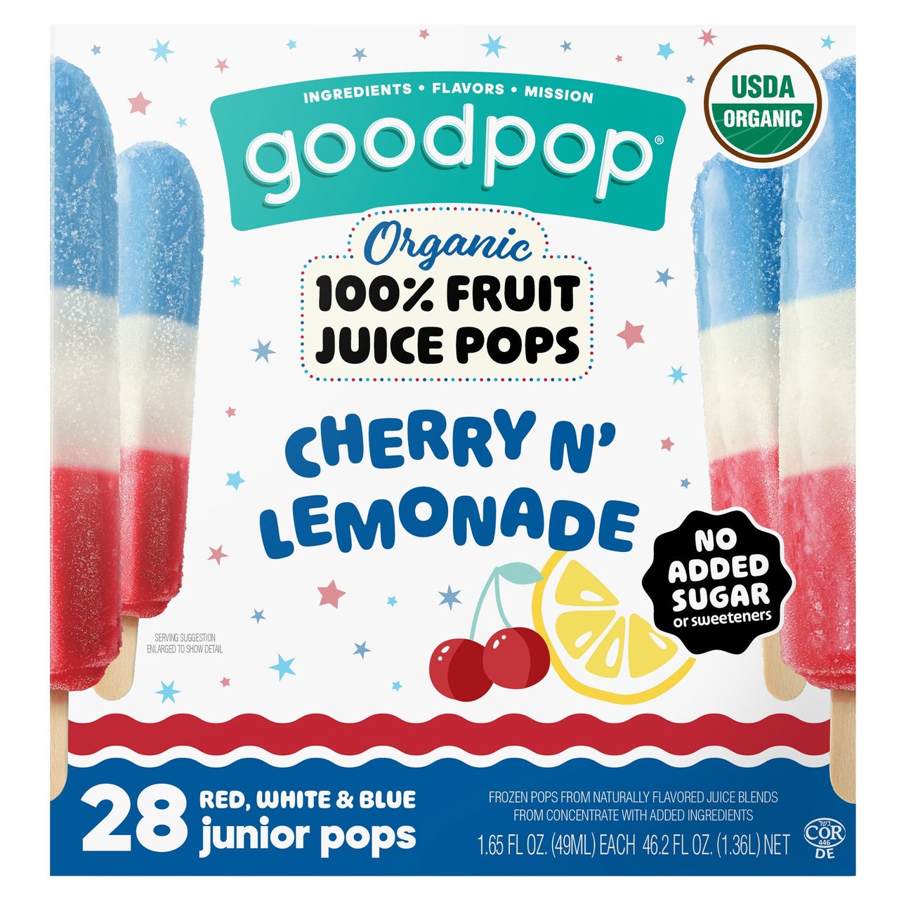 Organic GoodPop Cherry and Lemonade 28 Count 46.2 oz - Image 1