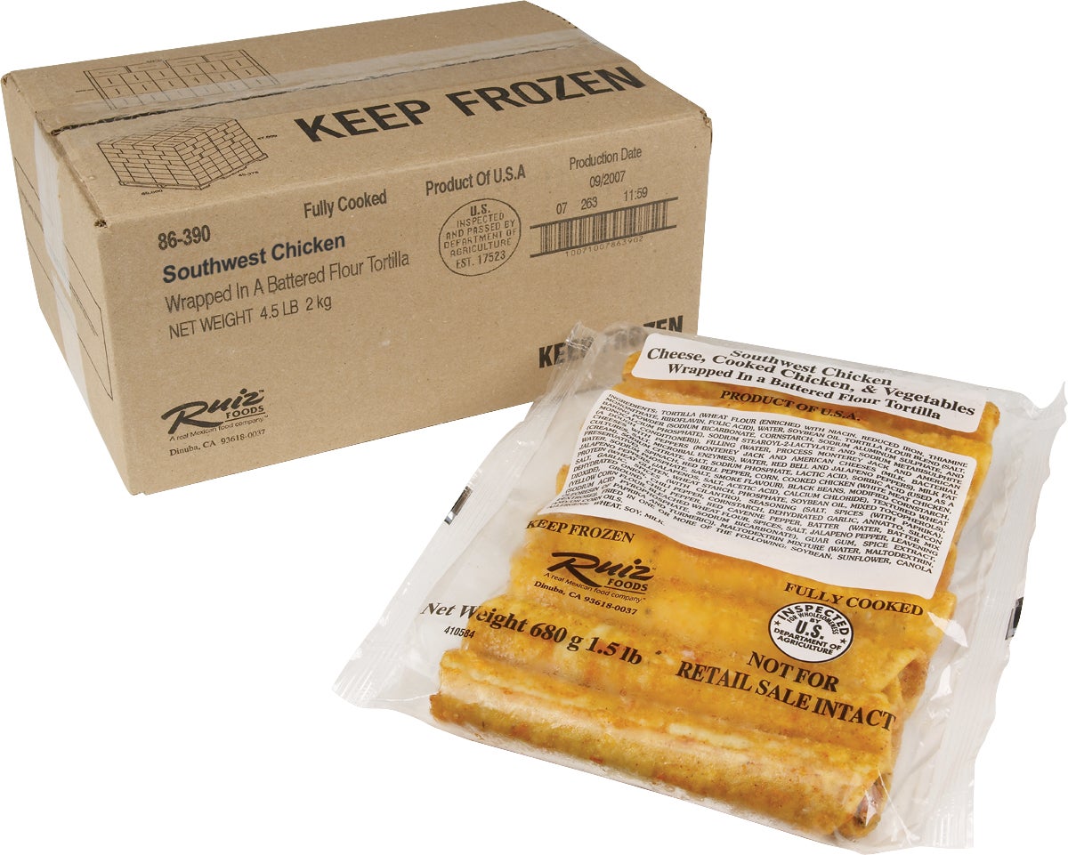 Ruiz Foods El Monterey Southwestern Chicken Tornados, 24 ct / 3 oz