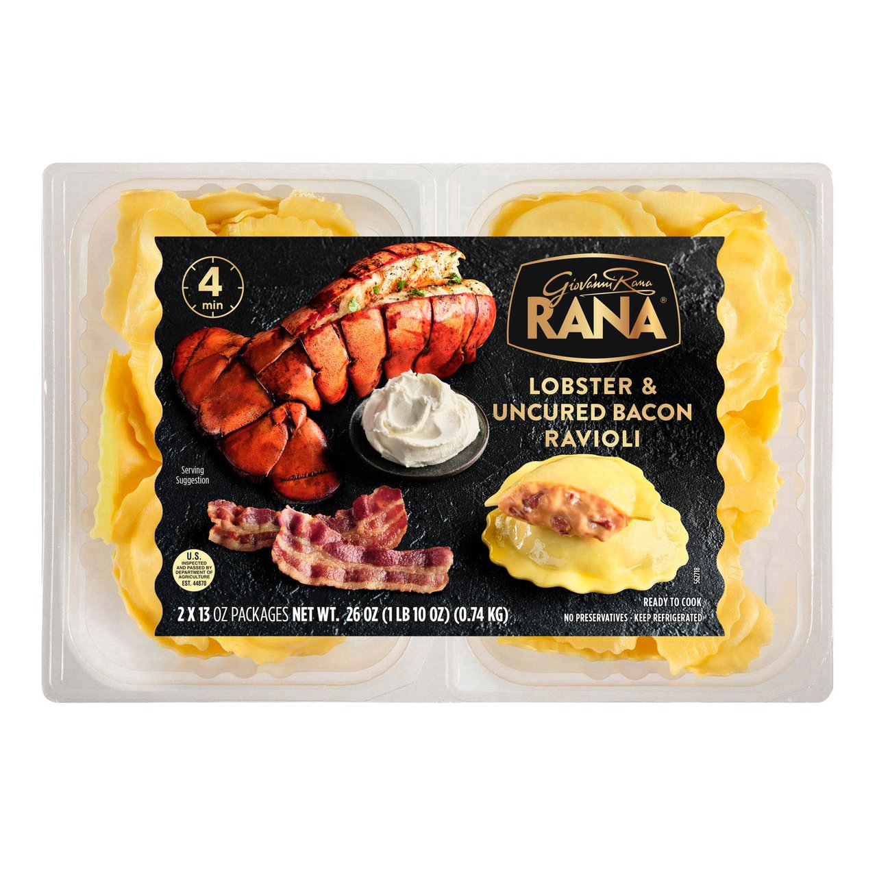 Rana Lobster and Uncured Bacon Ravioli, 2-Pack (13 oz each) - Image 1