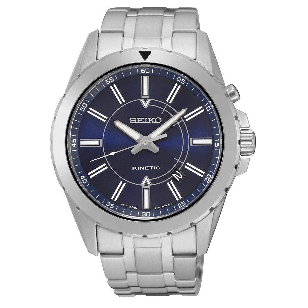 Seiko Kinetic Silvertone Men's Watch