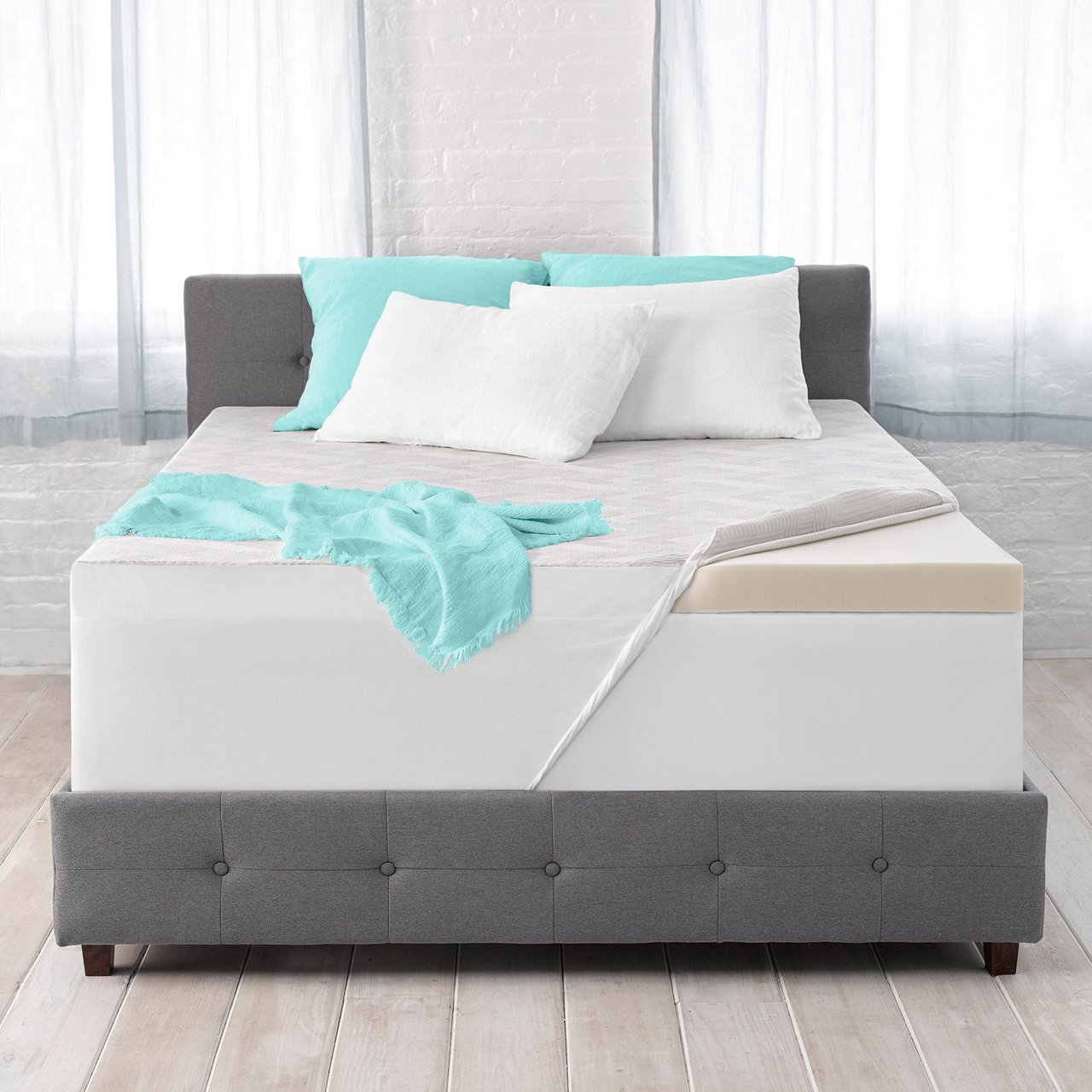 Novaform LURAcor Support Foam Mattress Topper, California King - Image 1