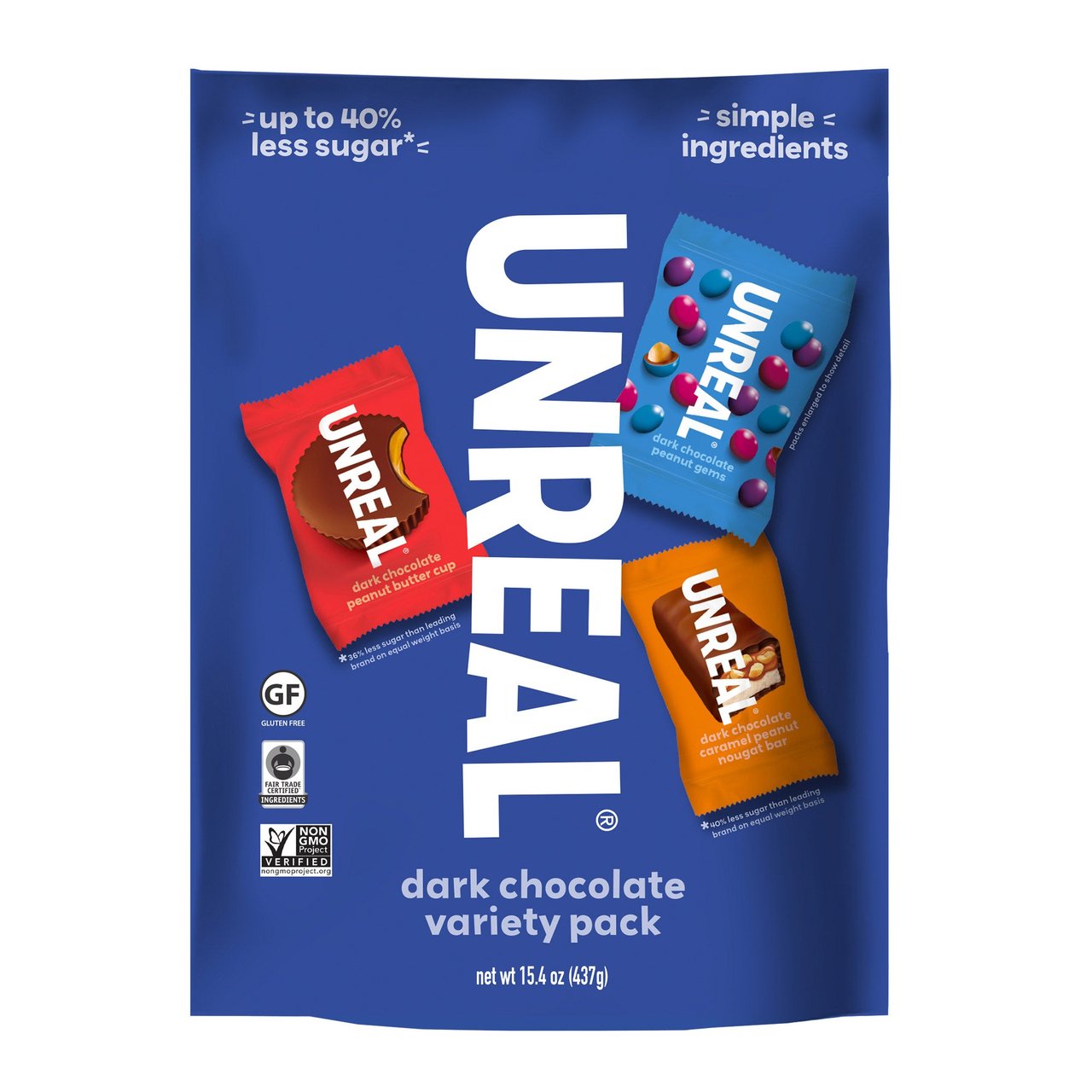 Unreal Dark Chocolate Variety Pack, 15.4 oz - Image 1