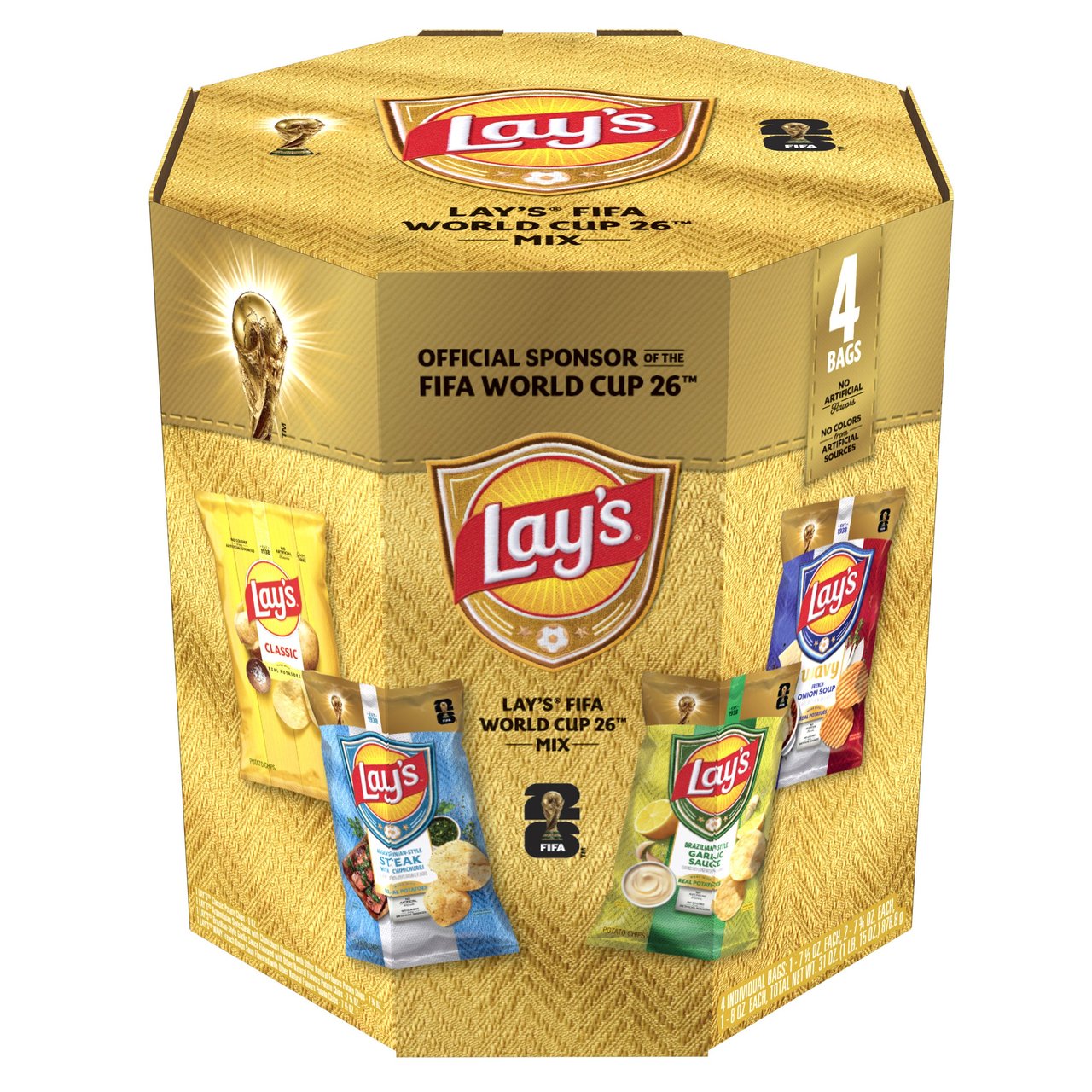 Lay's FIFA World Cup 2026 Variety Mix, 4 × 8 oz Bags - Image 1