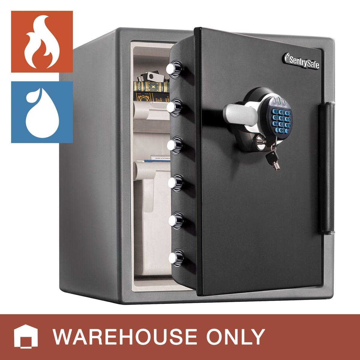 SentrySafe Digital Lock Fire/Water Safe SFW205GPC 2.0 Cu. Ft.