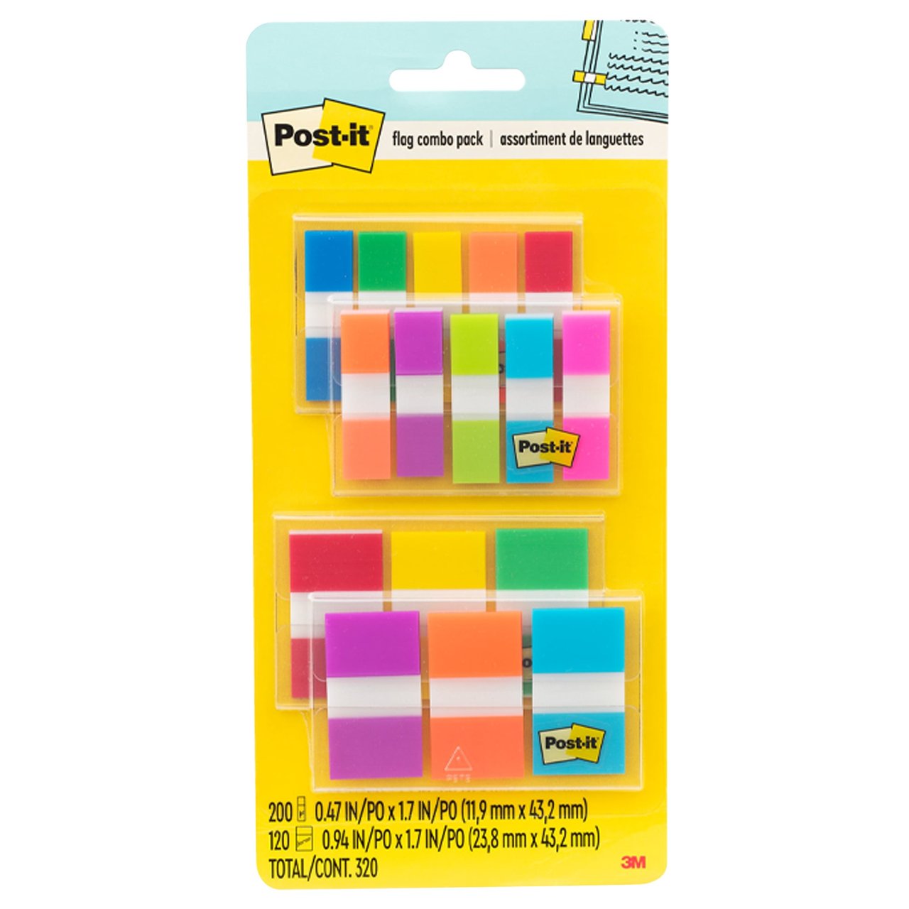 Post-it Flag Combo Pack, 320 Count - Image 1