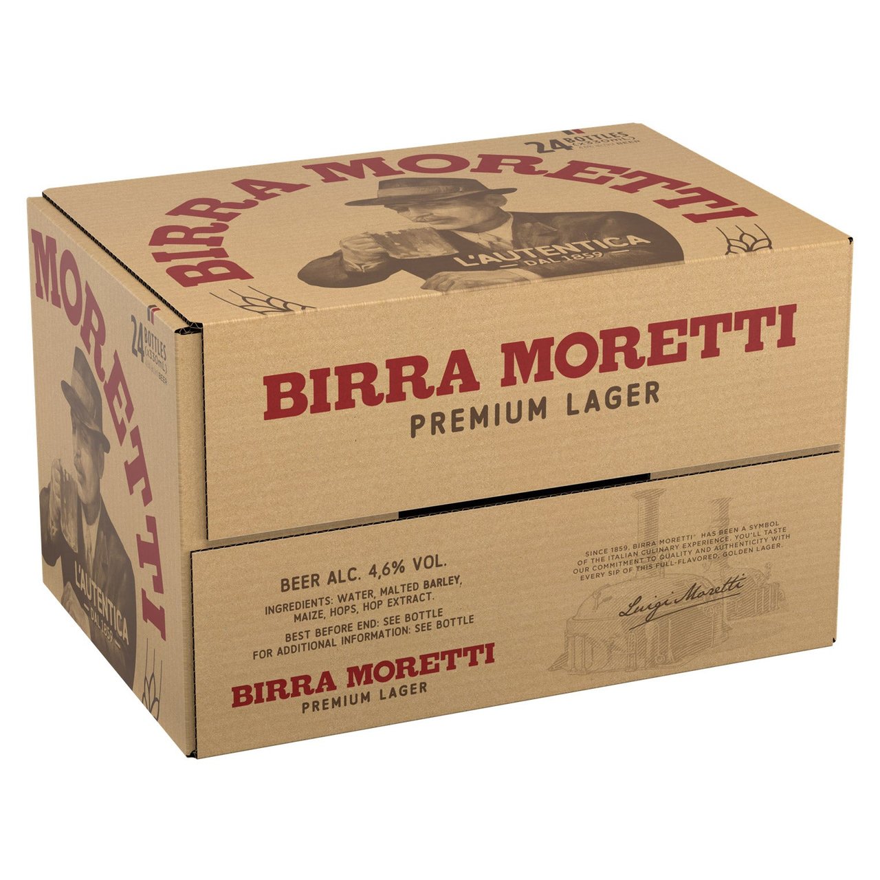 Birra Moretti Italian Lager 24/11.2 oz Bottles - Image 1