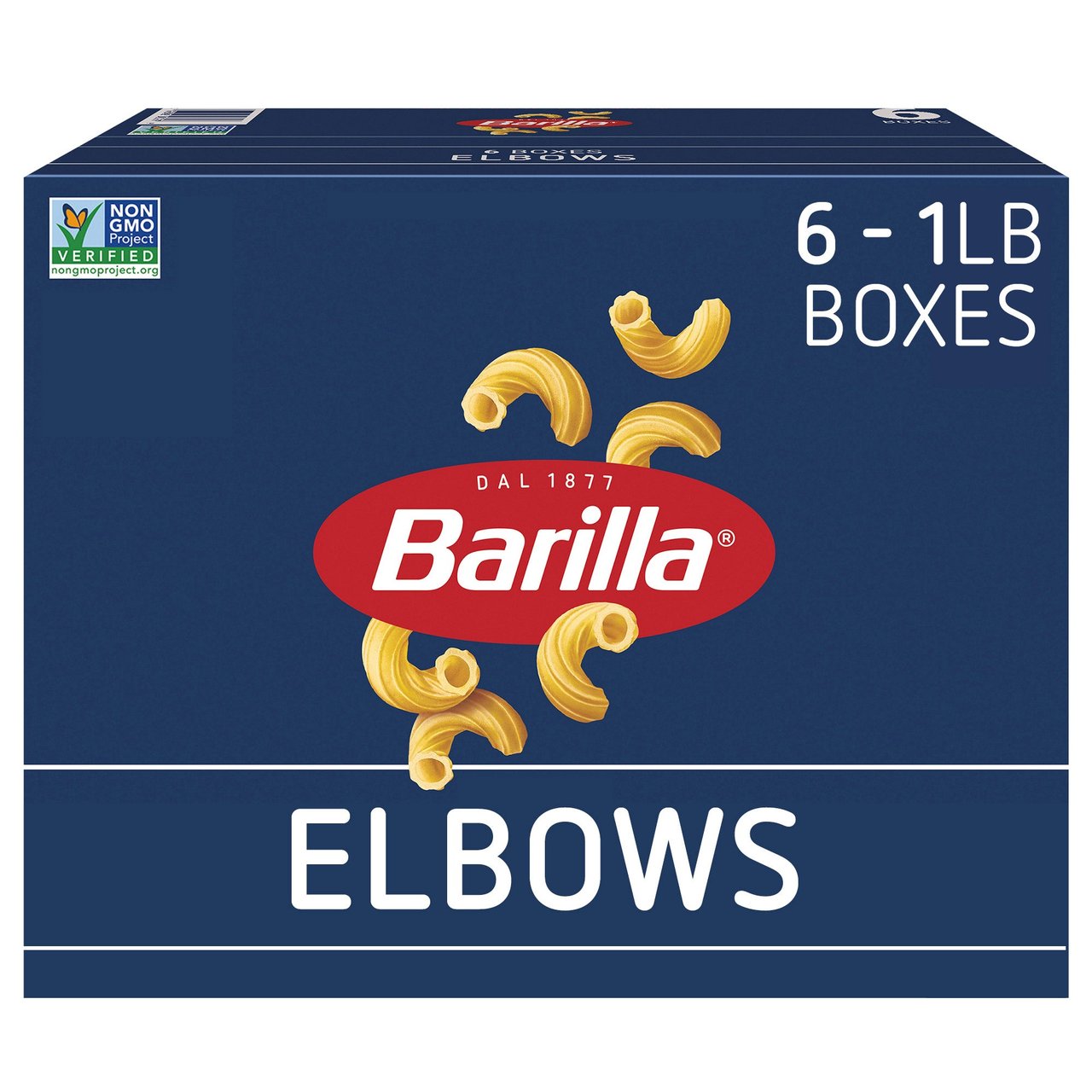 Barilla Elbow Macaroni Pasta, 1 lb, 6-Count - Image 1