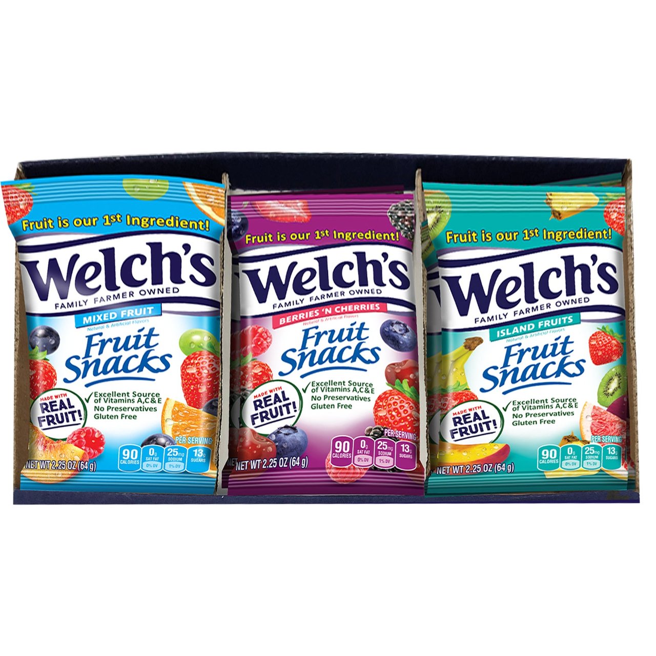 Welch's Fruit Snacks, Variety Pack, 2.25 oz, 20-Count - Image 1