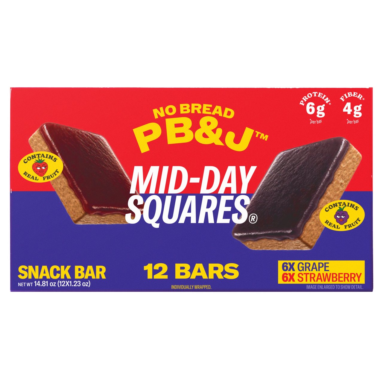 Mid-Day Squares PB&J Variety Pack 12 Count (0.925 lbs) - Image 1