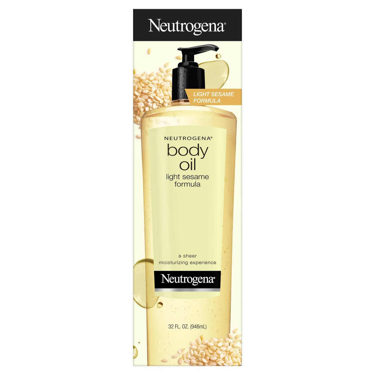Neutrogena Body Oil Light Sesame Formula 32 fl oz - Image 1