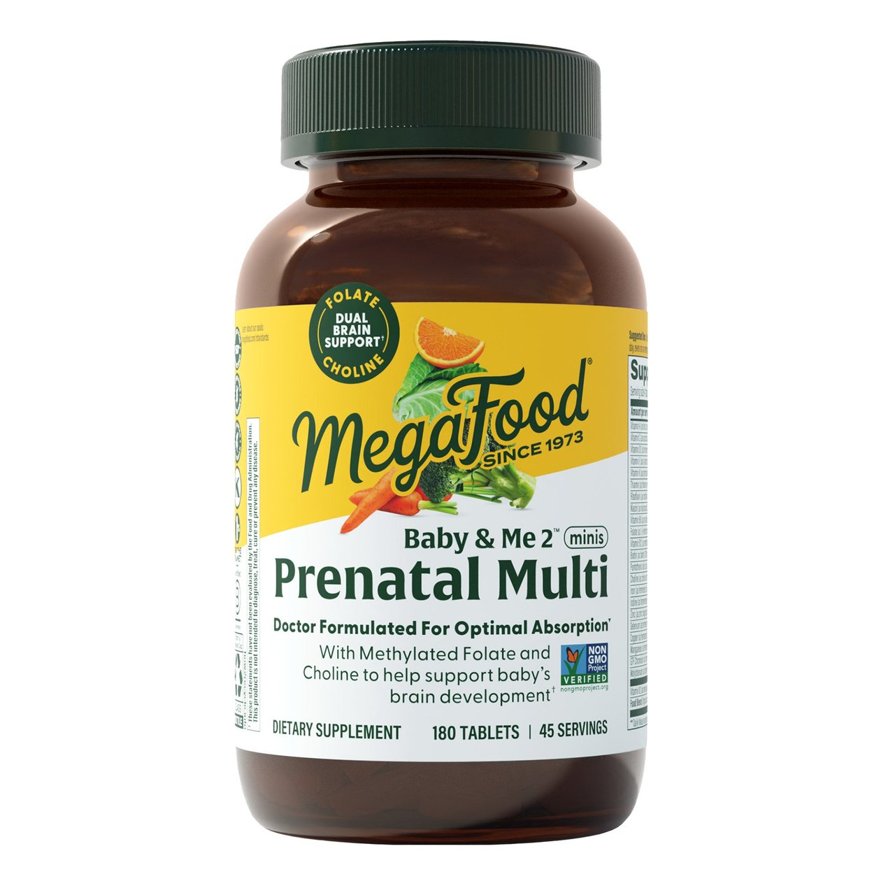 MegaFood Baby & Me 2 Prenatal Multi Minis, 180 Tablets - Image 1