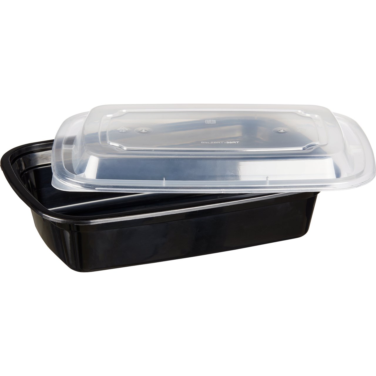 Vital International Solutions 38 oz Rectangle Container & Lid, 150 Count - Image 1