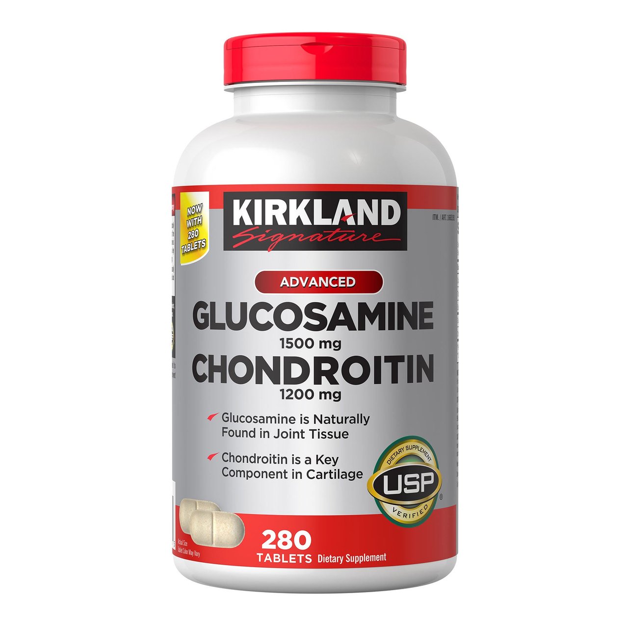 Kirkland Signature Glucosamine 1500 Chondroitin 1200 280 Count - Image 1