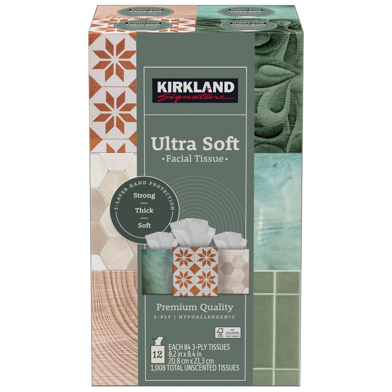 Kirkland Signature Facial Tissue 12/84 Count 3-Ply - Image 1