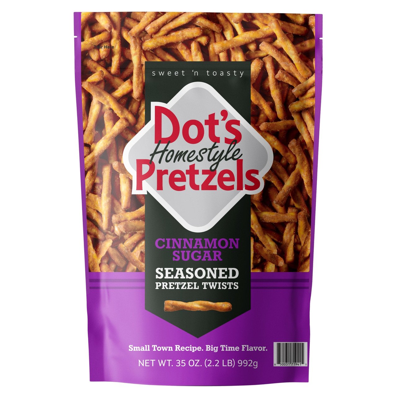 Dot's Homestyle Pretzels Cinnamon Sugar Seasoned Pretzel Twists, 35 oz