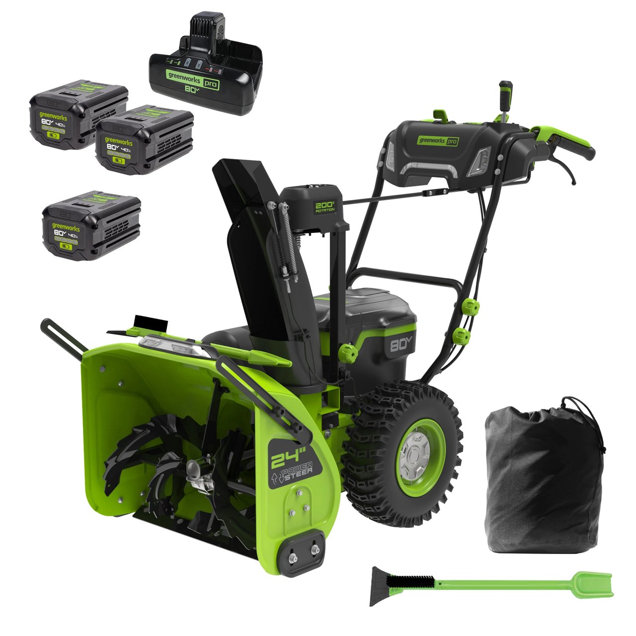 Greenworks 80V 24" Dual Stage Snow Thrower - Image 1