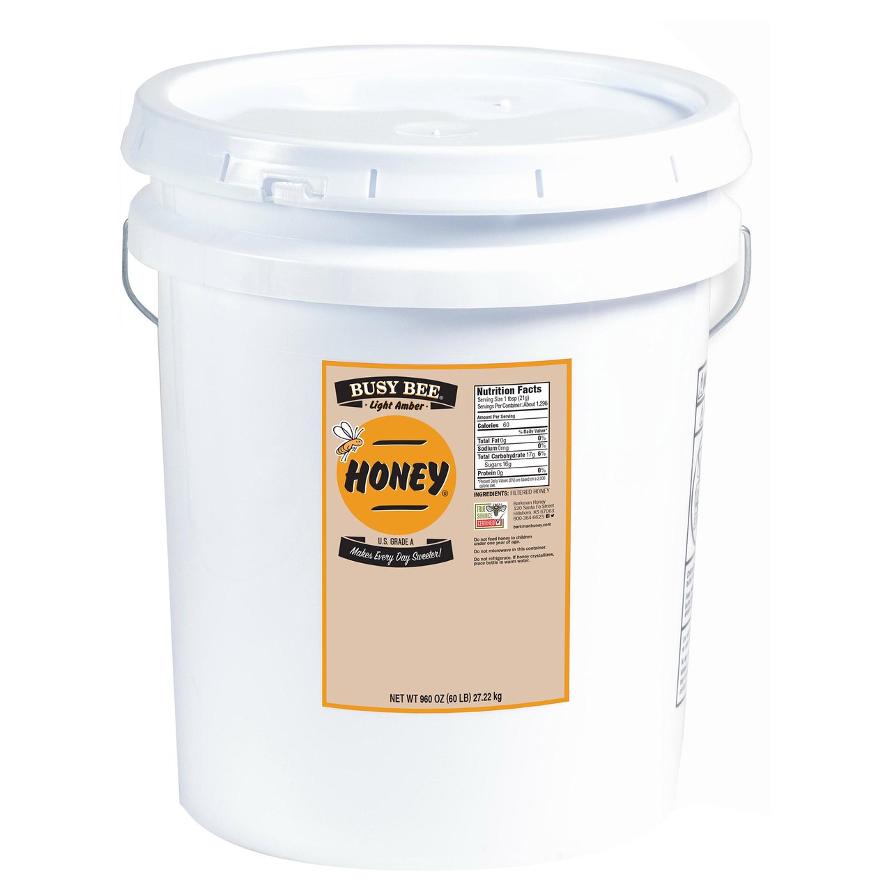 Busy Bee Pure Honey, Light Amber, 60 Lbs - Image 1