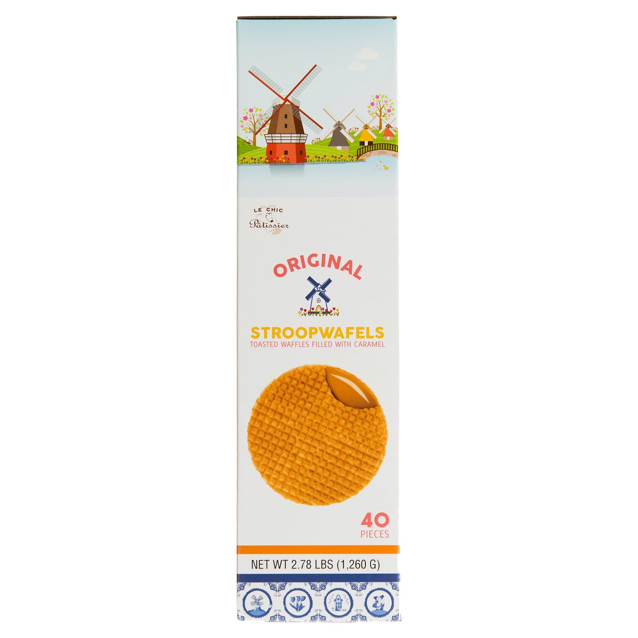 Le Chef Patissier Original Stroopwafel 44.4oz (2.775lbs) - Image 1