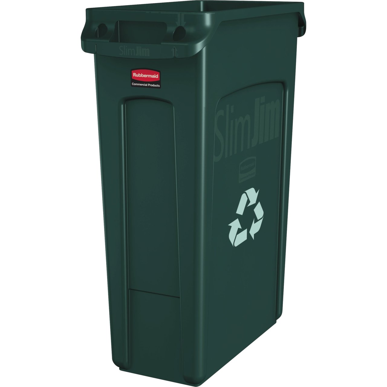 Rubbermaid Slim Jim Green Recycling Container with Venting Channels, 23 Gallon - Image 1