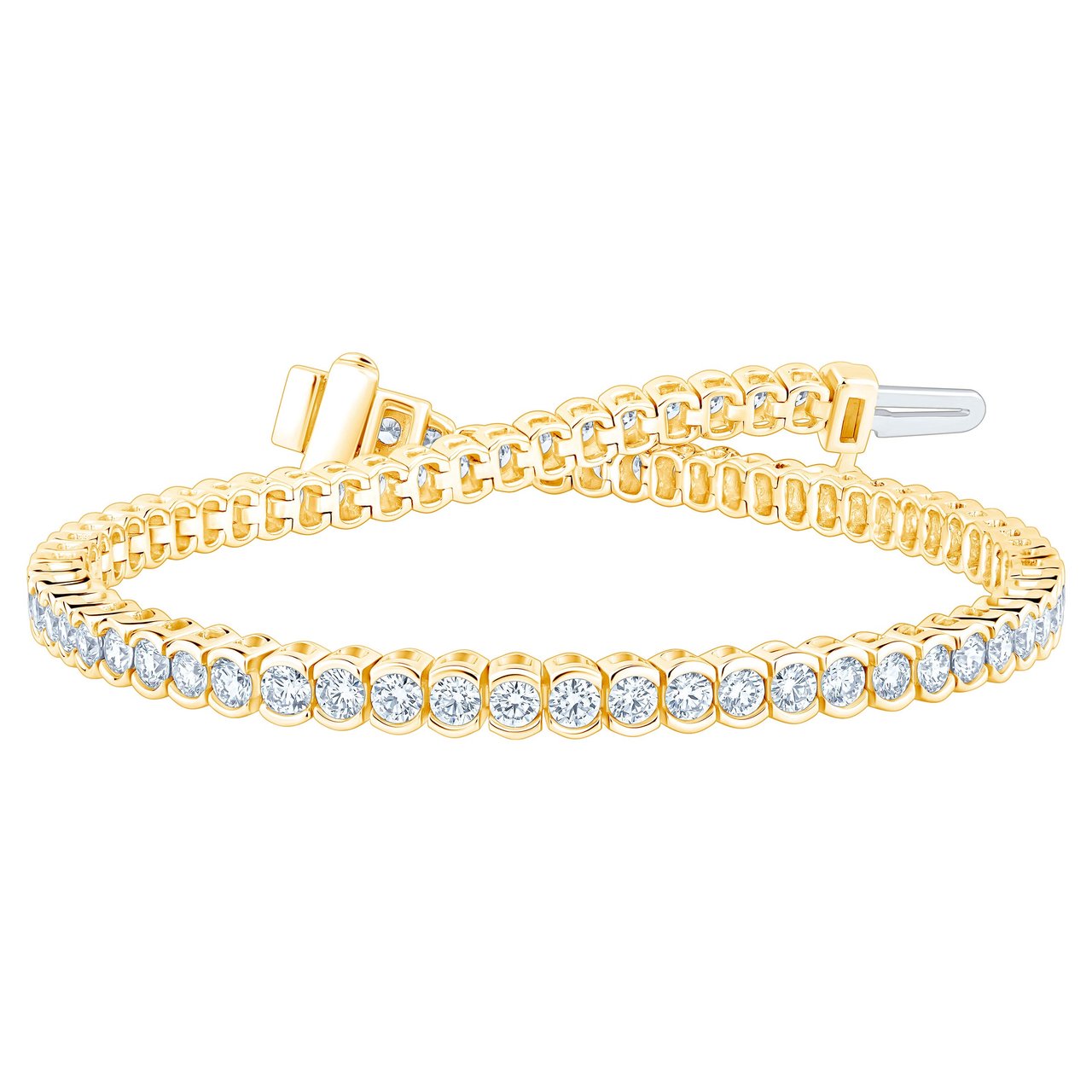 14kt Yellow Gold VS2 I 3.00 ctw Round Diamond Tennis Bracelet - Image 1