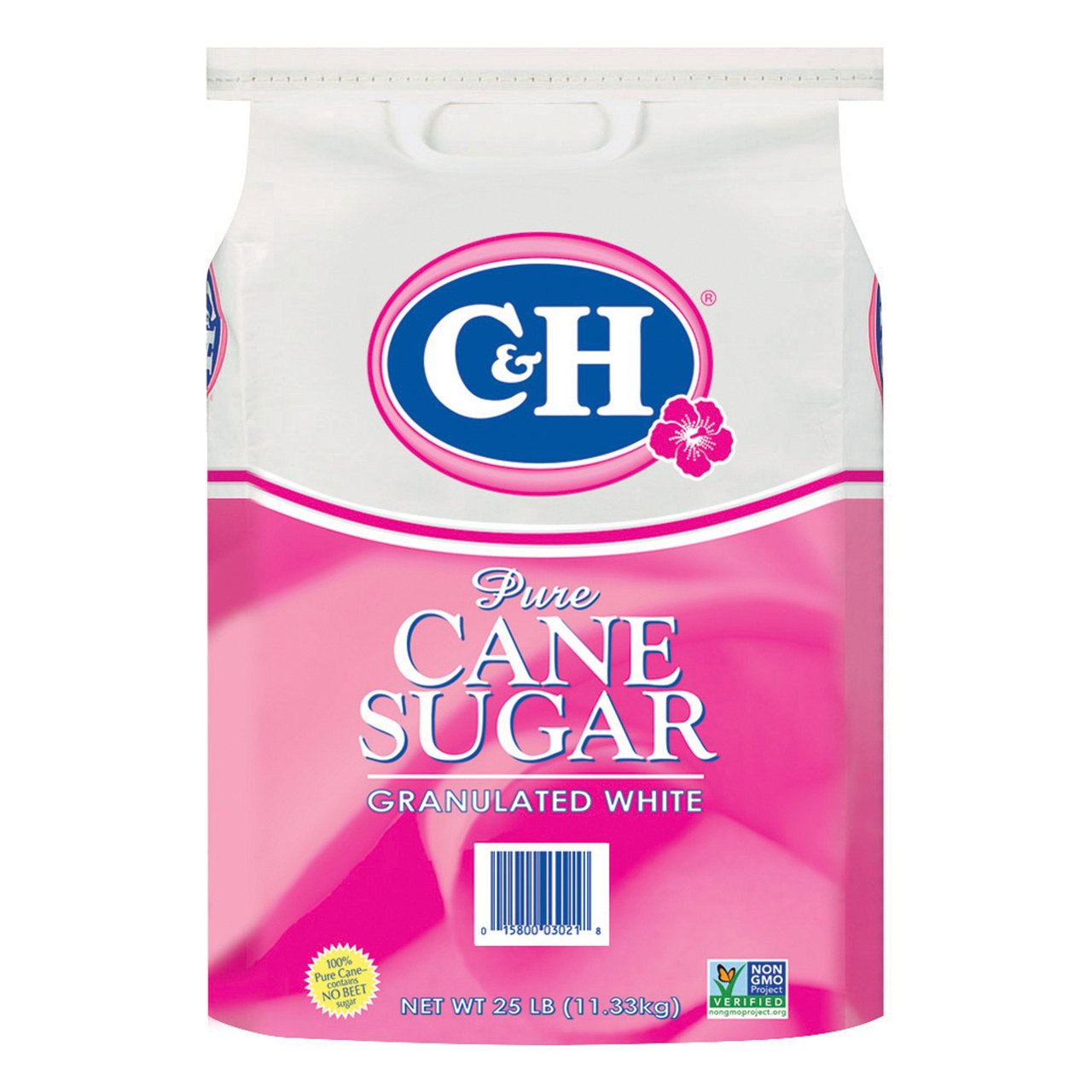 C&H Pure Cane Granulated Sugar, 25 Pounds