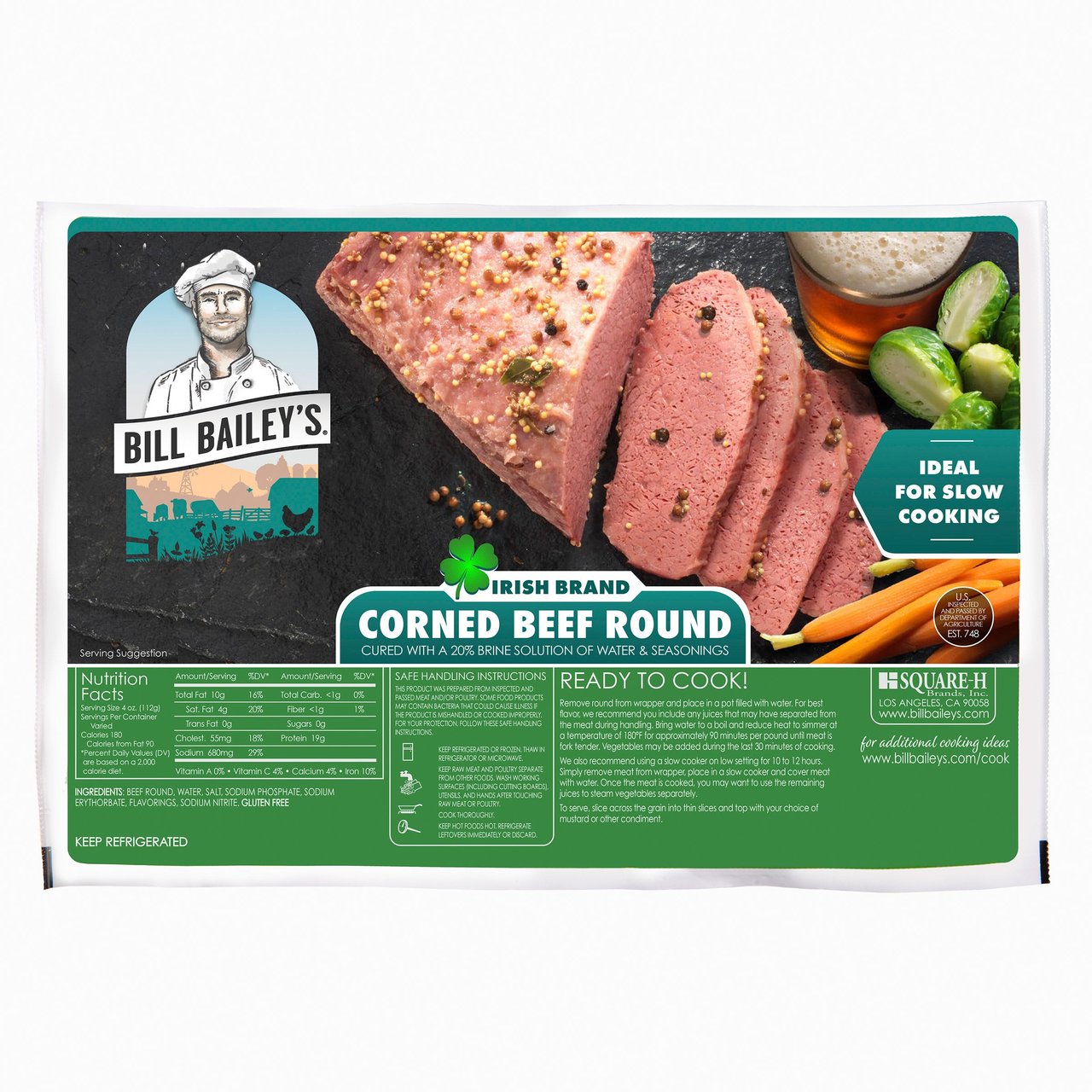Bill Bailey's Raw Corned Beef Round Per Pound - Image 1